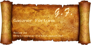 Gaszner Fortuna névjegykártya